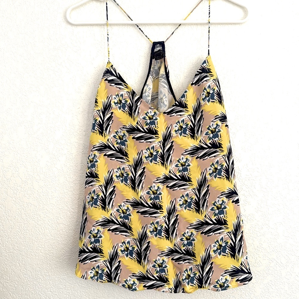 J.Crew Floral Yellow Top